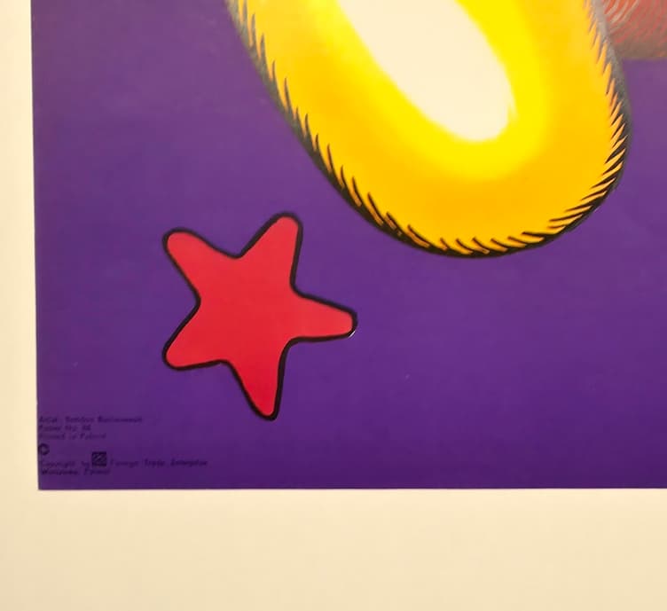 Cyrk clown wiszący na napisie (Oryginalny plakat cyrkowy), aut. B. Bocianowski, 1979 - 170730