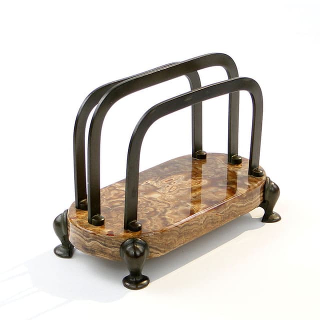 Listownik Art Deco, marmur i brąz 1920 - WYMIARY