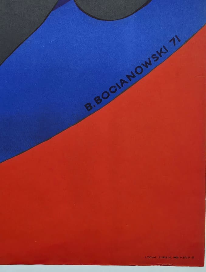 Cyrk kowboj akrobata z rewolwerami (Oryginalny plakat cyrkowy), aut. B. Bocianowski, 1971 - 170717