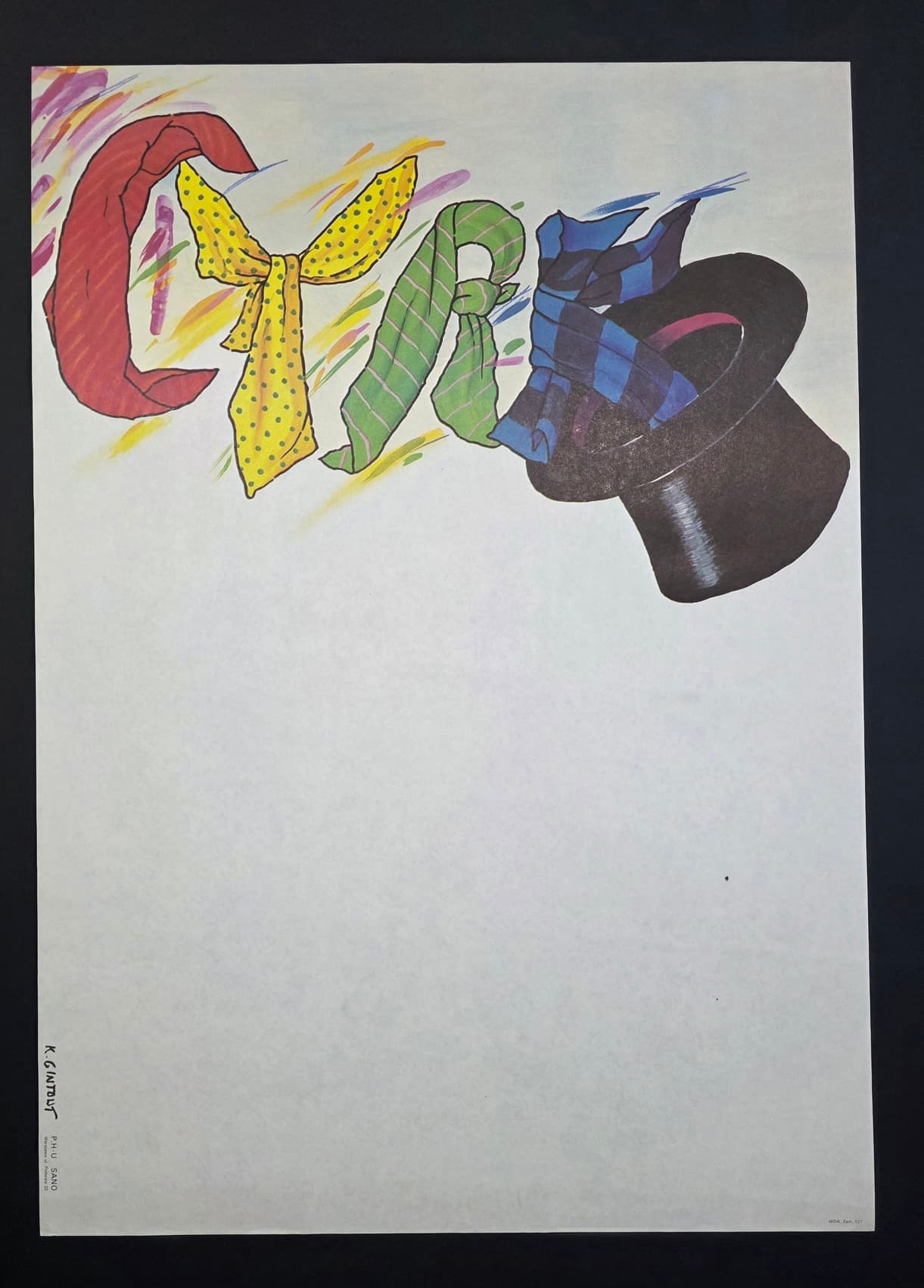 Cyrk (Oryginalny plakat cyrkowy), aut. K. Gintowt, 1989