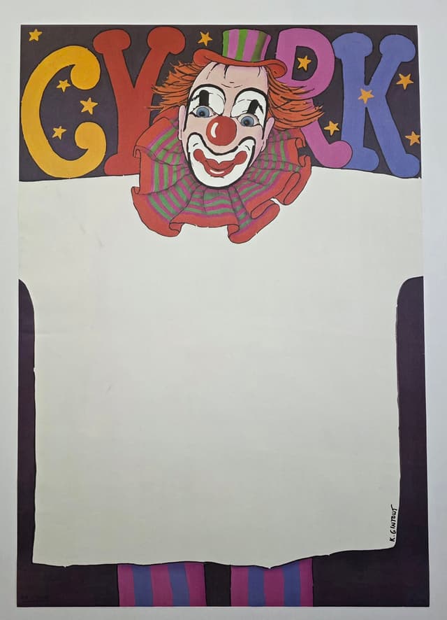 Cyrk (Oryginalny plakat cyrkowy), aut. K. Gintowt, 1989 - WYMIARY