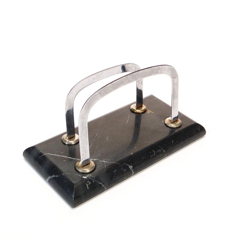 Listownik Art Deco lata 20, nikiel i marmur, Belgia. - 170384