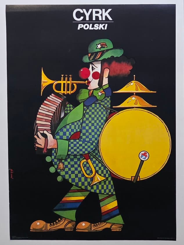 Cyrk Polski (Oryginalny plakat cyrkowy), aut. M. Hibner, 1981