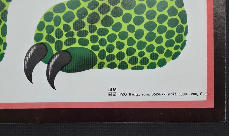 Cyrk jaguar z papugą na ogonie (Oryginalny plakat cyrkowy), aut. H. Hilscher, 1979 - 173479