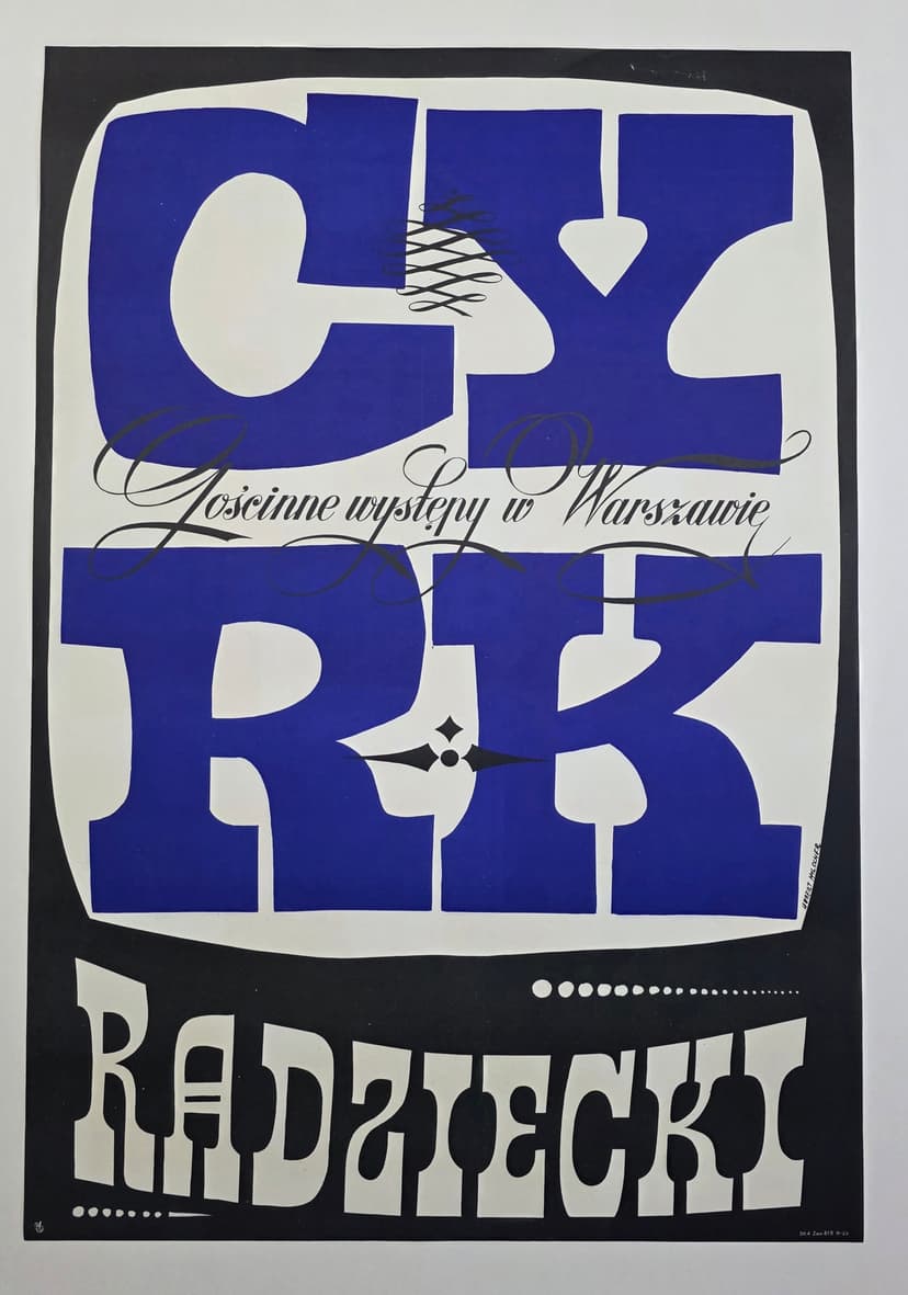 Cyrk radziecki (Oryginalny plakat cyrkowy), aut. H. Hilscher, 1962