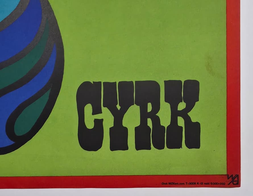 Cyrk lew stojący na łapach (Oryginalny plakat cyrkowy), aut. H. Hilscher, 1970 - 173498