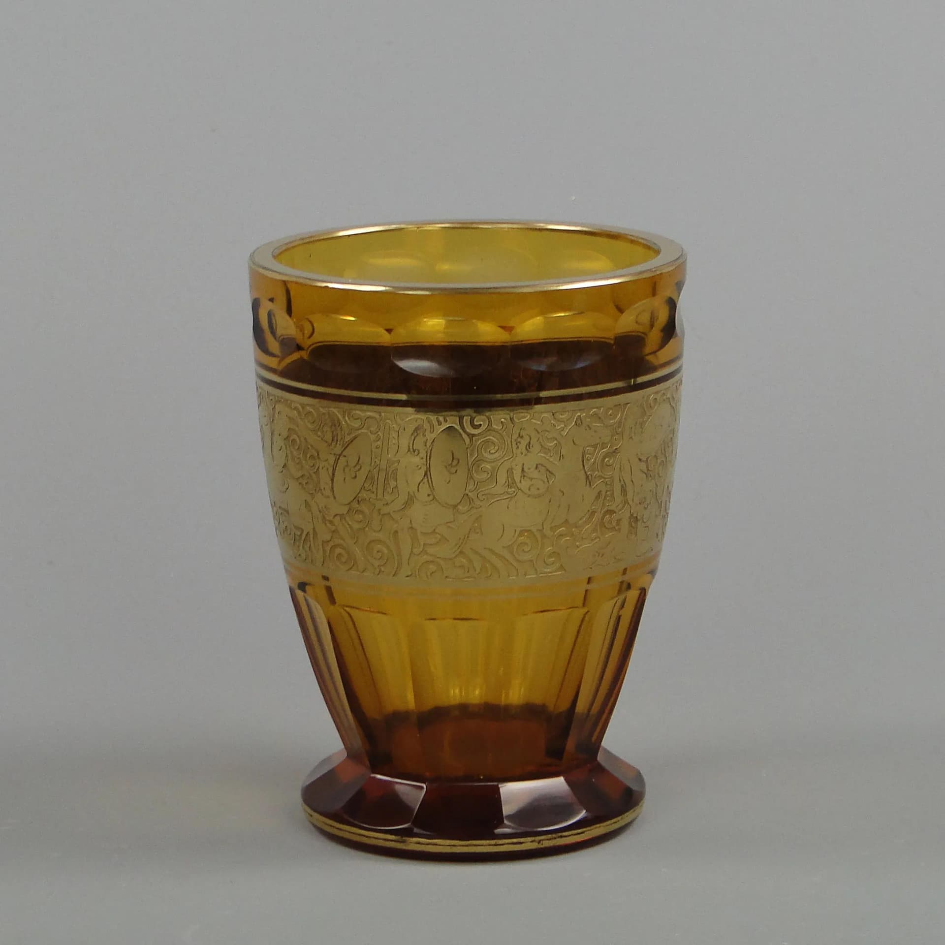 Vase Art Deco, topaz crystal, Moser, Czech Republic, 1920s - 11088