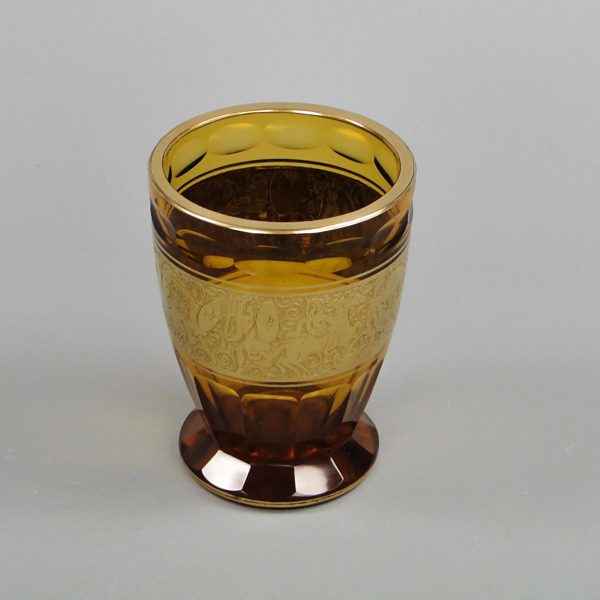 Vase Art Deco, topaz crystal, Moser, Czech Republic, 1920s - 11091