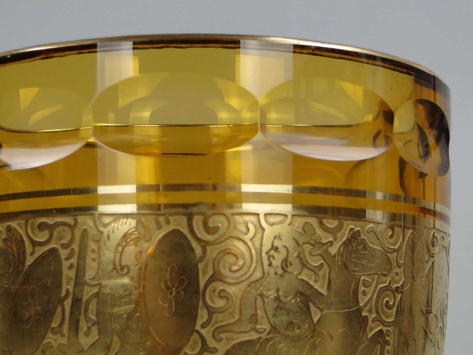 Vase Art Deco, topaz crystal, Moser, Czech Republic, 1920s - 11093