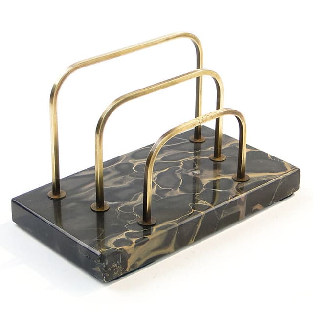 Listownik Art Deco, marmur i brąz 1920 - WYMIARY