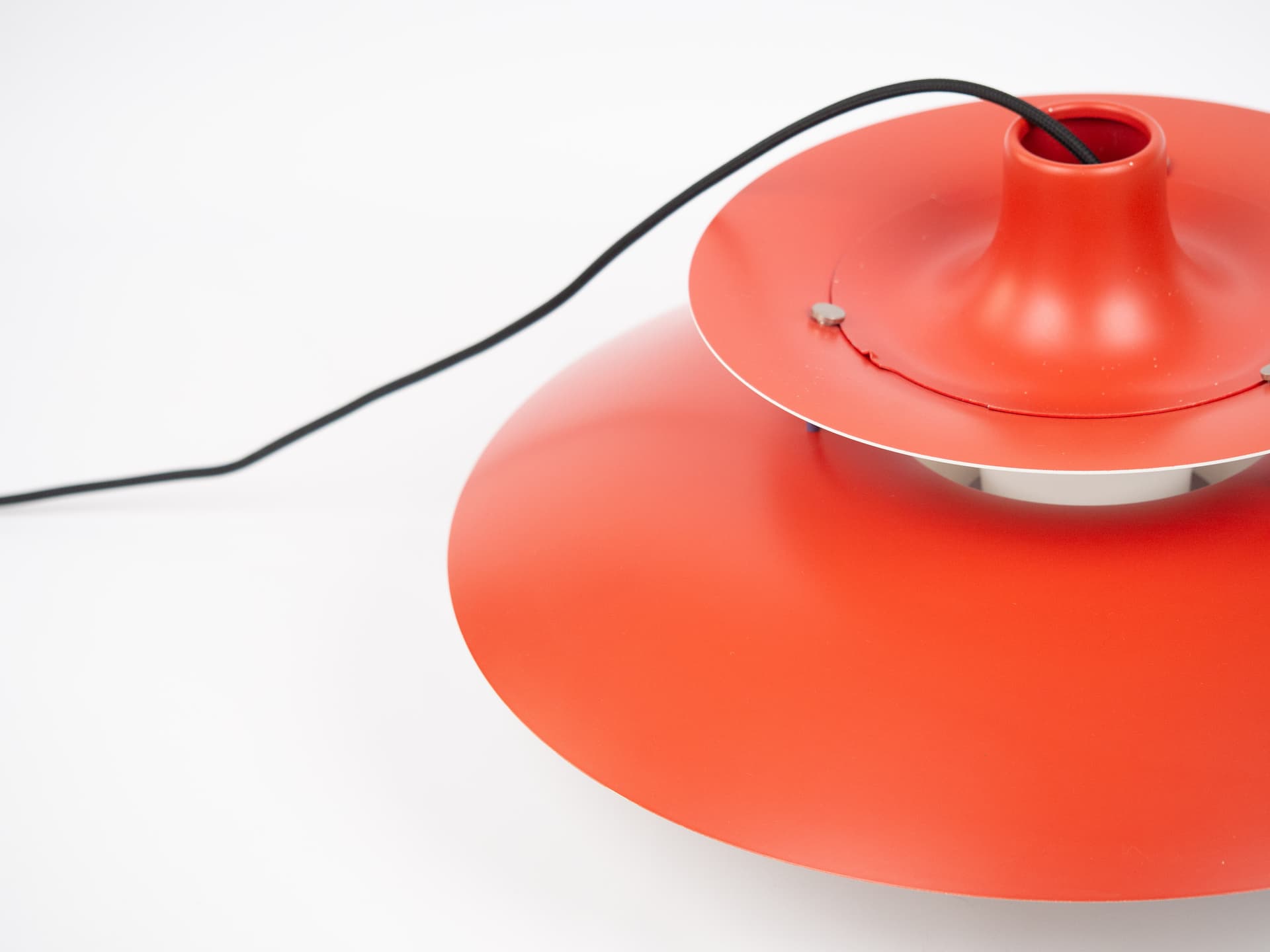 Lampa wisząca PH 5, pomarańczowy, metal, proj. P. Henningsen, Louis Poulsen, Dania, lata 90. - 170479