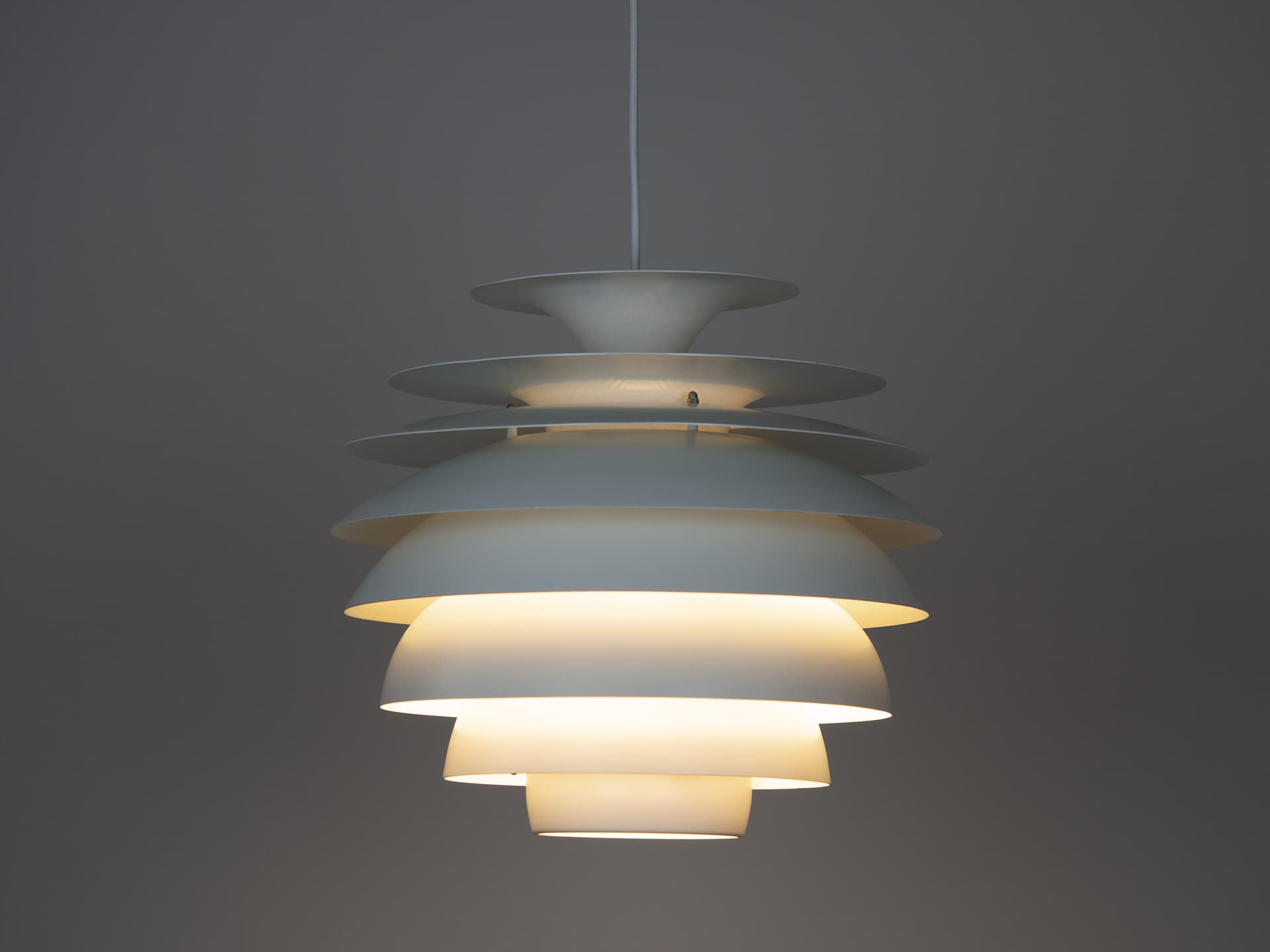 Copper Aluminum Pendant Lamp, by B. Nordsted for Lyskaer, Denmark, 1980s - 170498