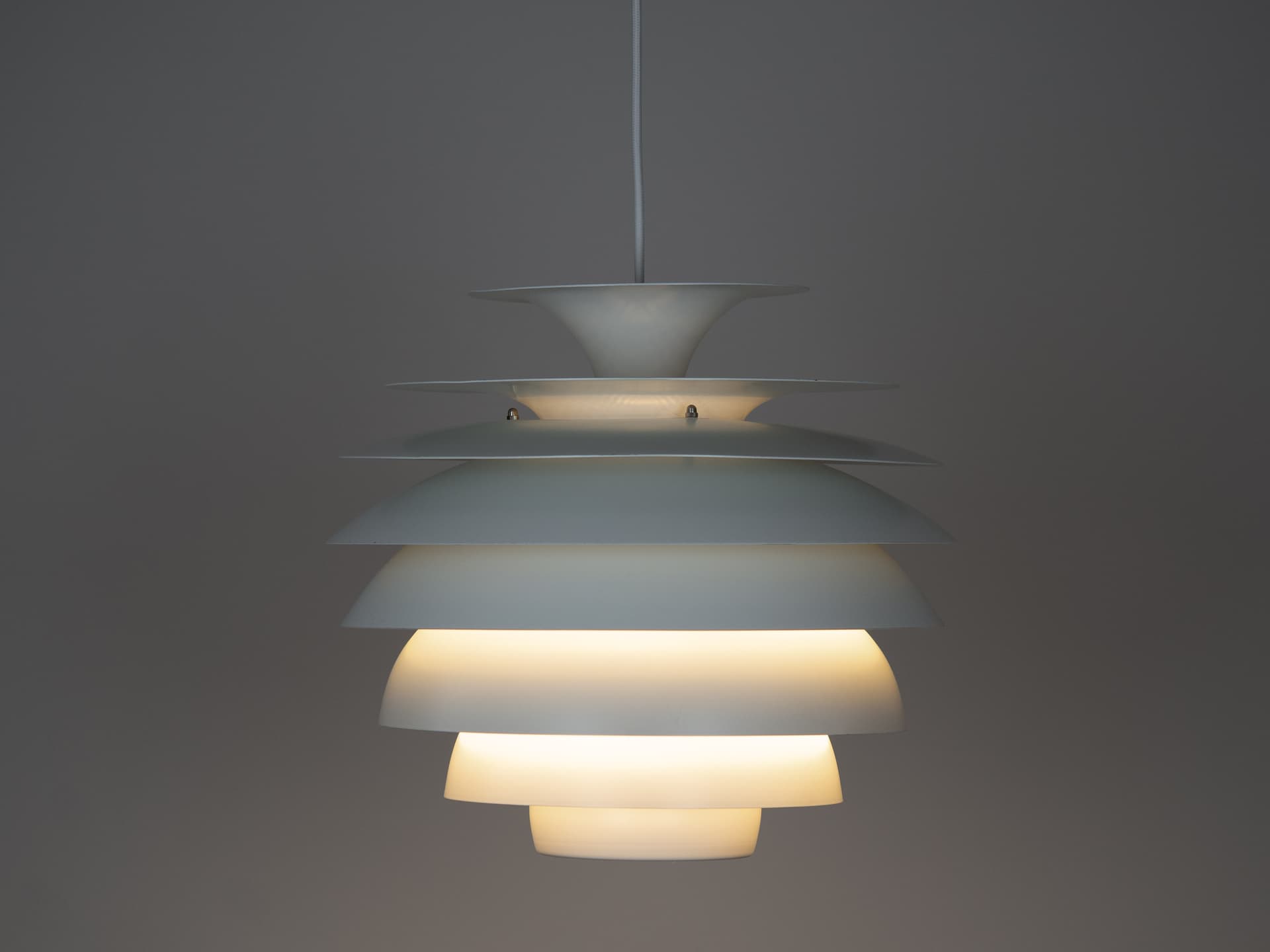 Copper Aluminum Pendant Lamp, by B. Nordsted for Lyskaer, Denmark, 1980s - 170497