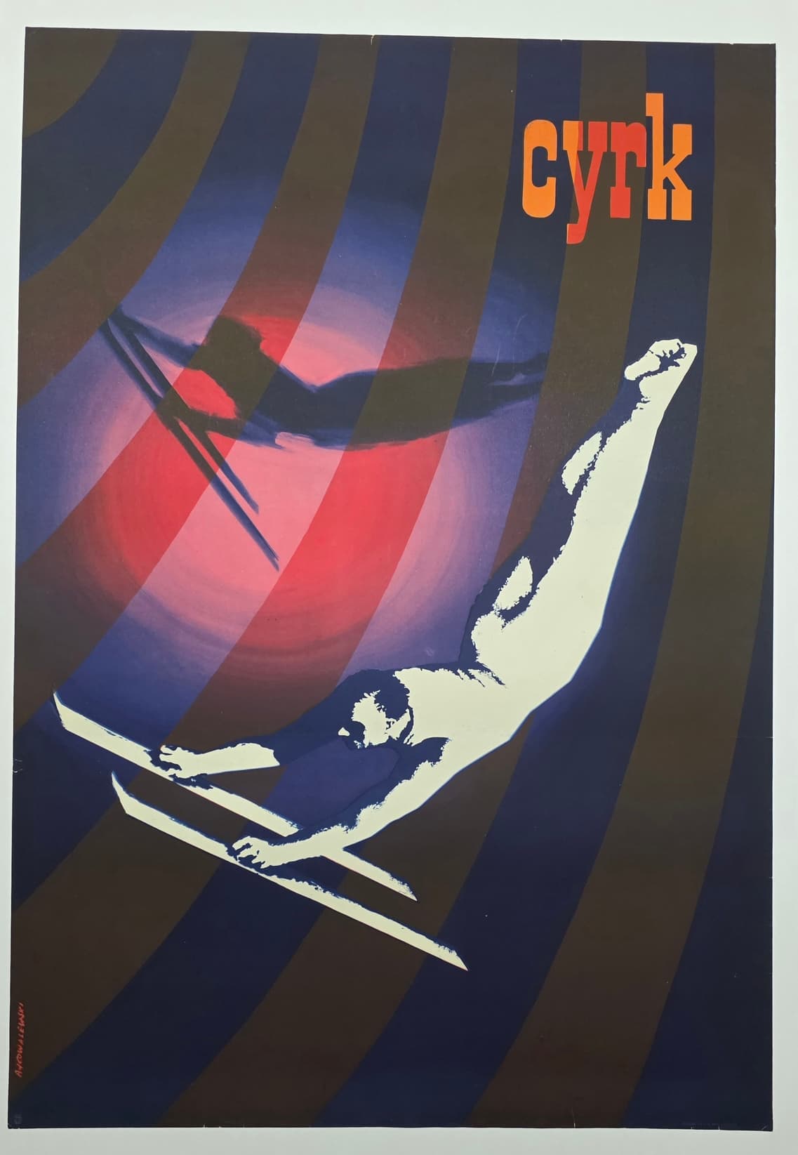 Cyrk (Oryginalny plakat cyrkowy), aut. A. Kowalewski, 1965