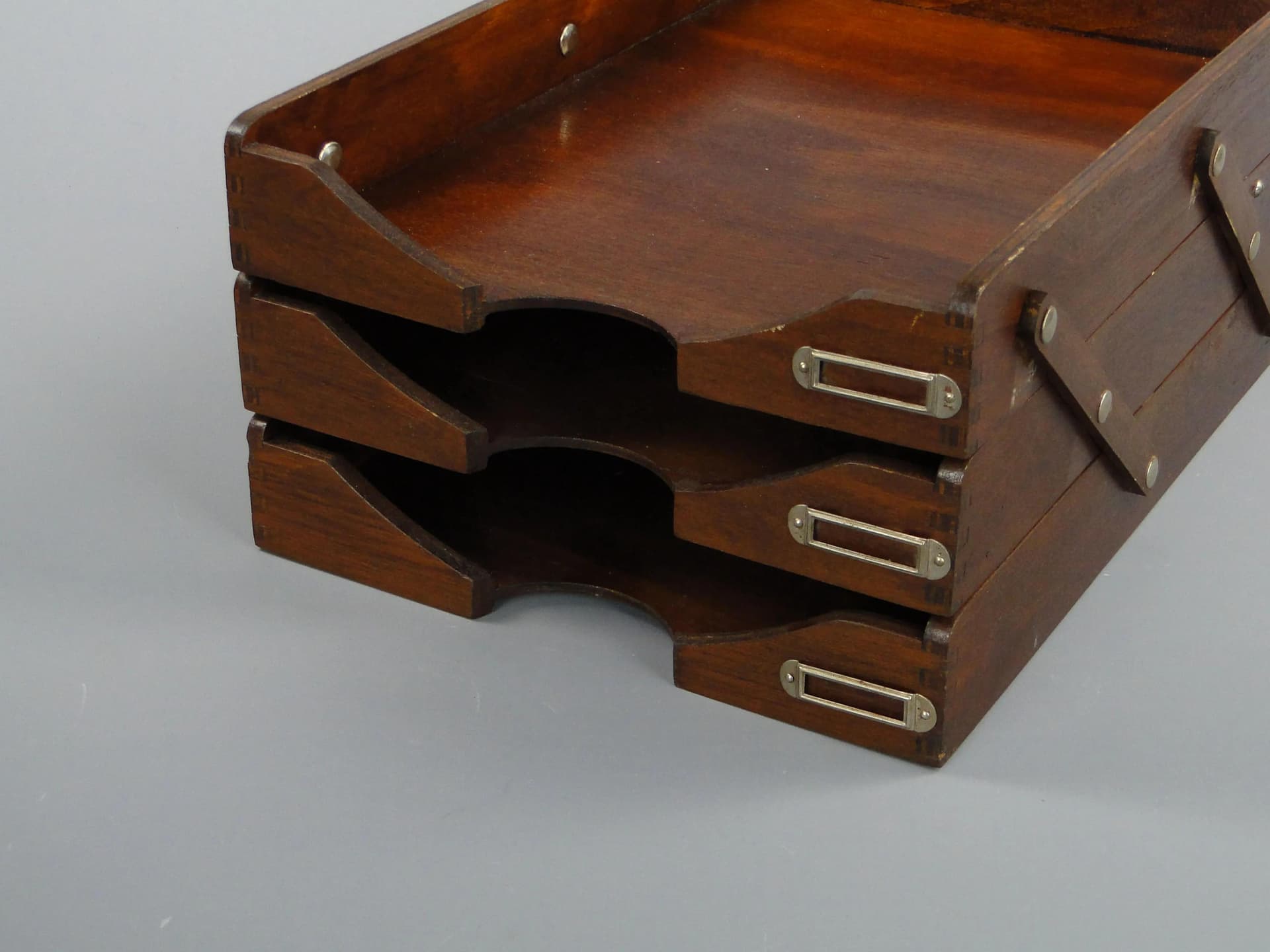 Segregator, sklejka ciemny brąz, Niemcy, lata 60. - 11071