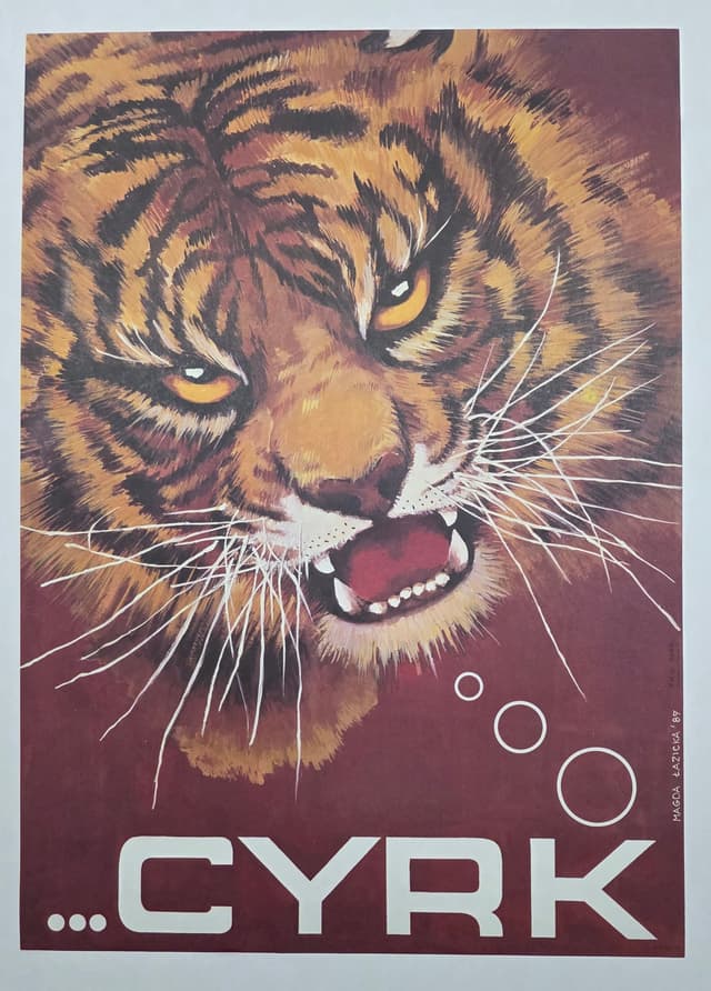 Cyrk (Oryginalny plakat cyrkowy), aut. M. Łazicka, 1989 - WYMIARY