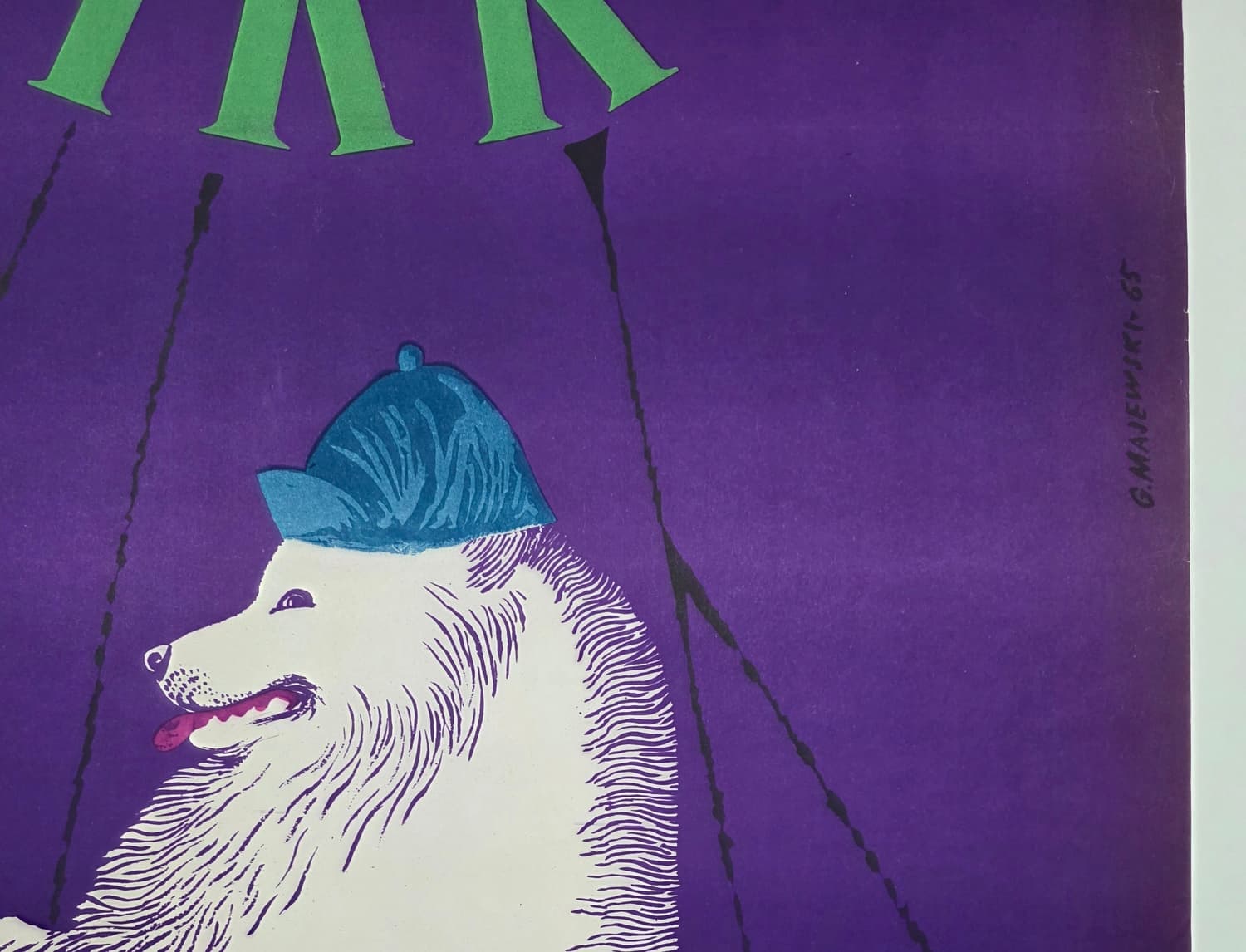 Cyrk pies na rowerze (Oryginalny plakat cyrkowy), aut. G. Majewski, 1965 - 173554