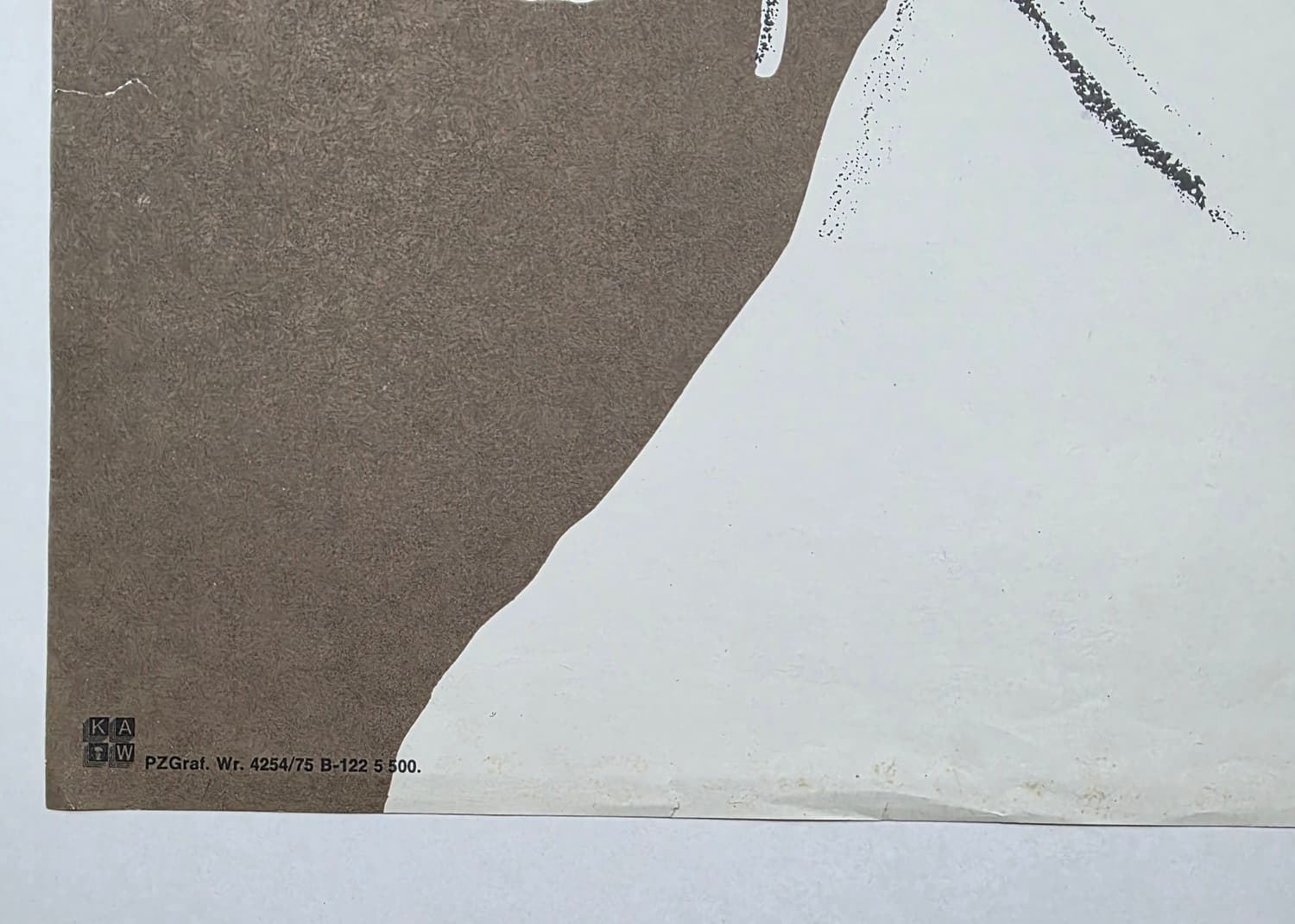 Cyrk dwa białe konie z pióropuszami (Oryginalny plakat cyrkowy), aut. L. Majewski, 1975 - 173560