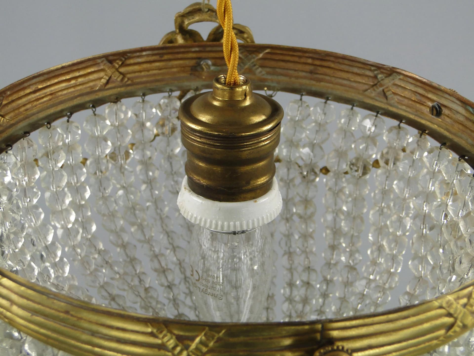 Neo-Baroque Chandelier, golden crystal, France, 19th c. - 11059