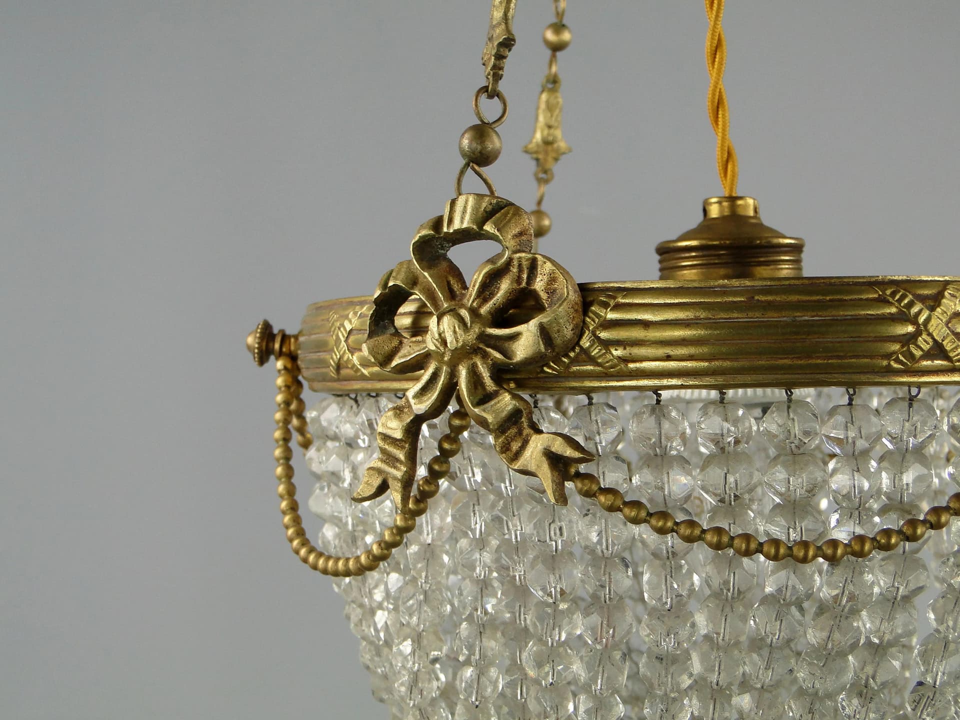 Neo-Baroque Chandelier, golden crystal, France, 19th c. - 11060