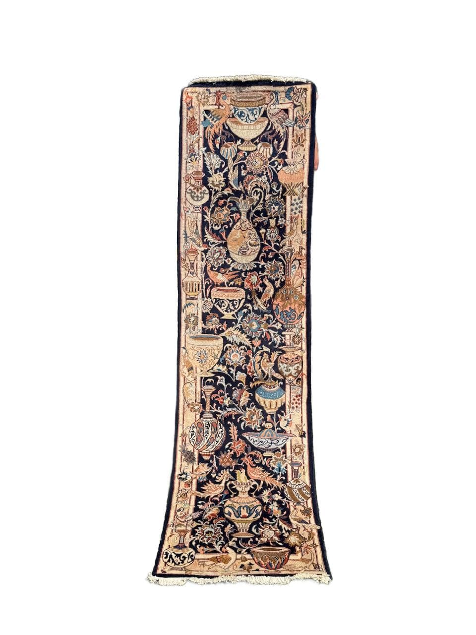 Runner Kaschmar, navy blue, wool, Iran