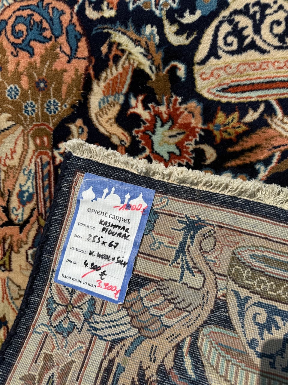 Runner Kaschmar, navy blue, wool, Iran - 170577