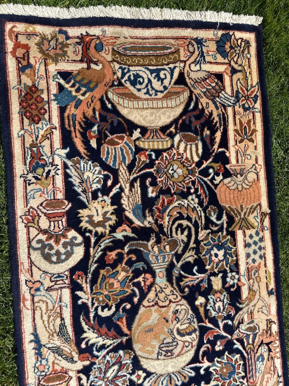 Runner Kaschmar, navy blue, wool, Iran - 170576