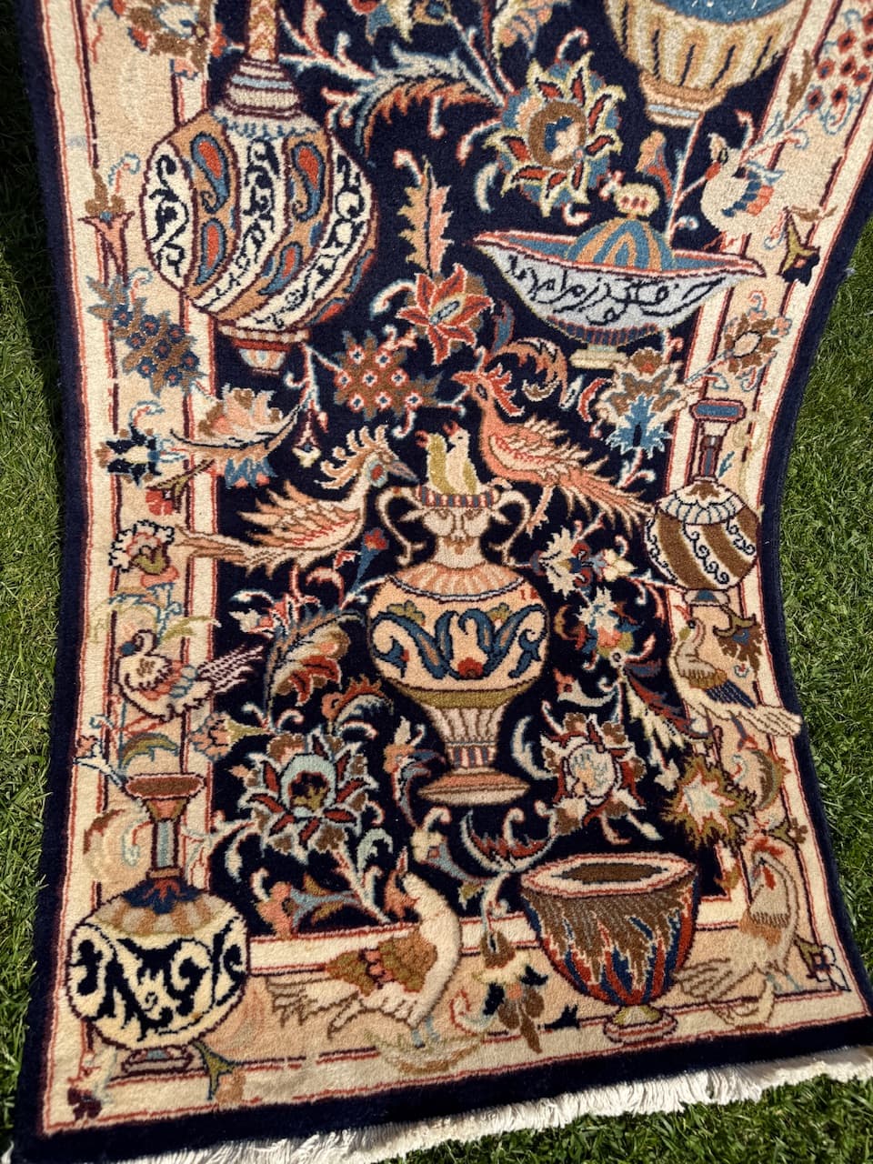 Runner Kaschmar, navy blue, wool, Iran - 170566