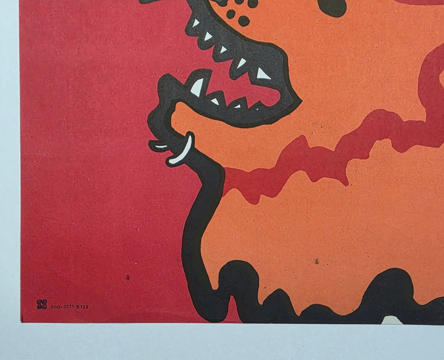 Cyrk klaun z kobietą na ręku (Oryginalny plakat cyrkowy), aut. J. Młodożeniec, 1975 - 173572