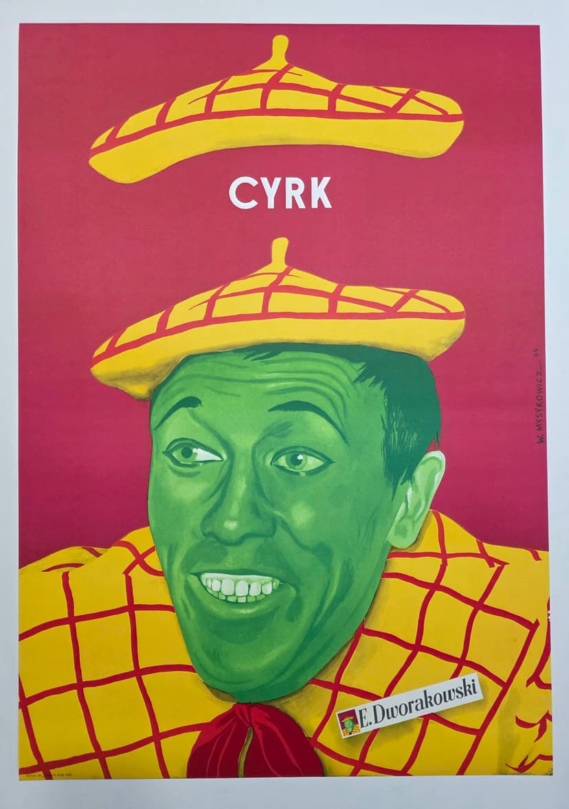 Cyrk (Oryginalny plakat cyrkowy), aut. W. Mysyrowicz, 1974