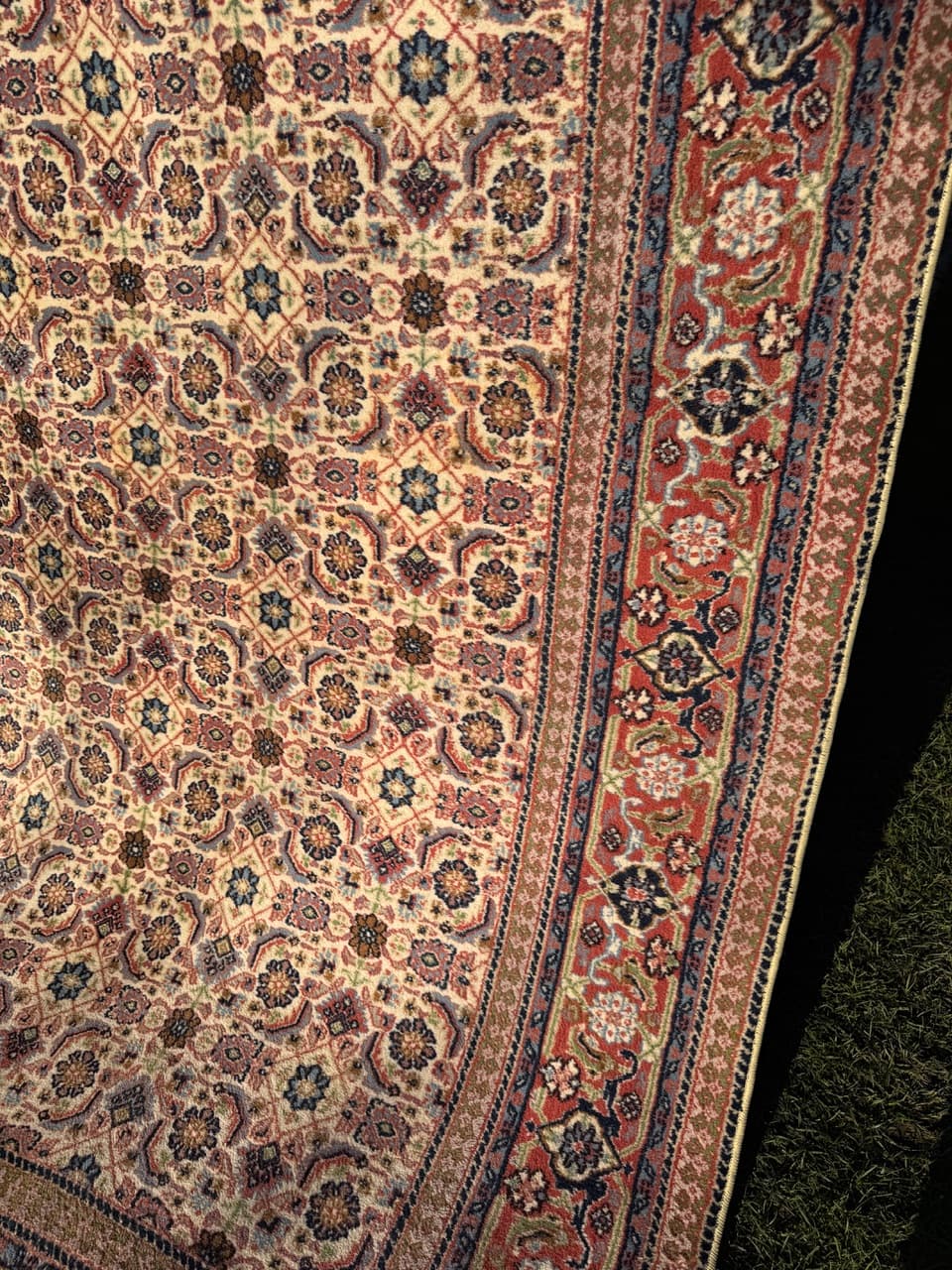 Dywan Indo Mir Herati, beżowy, wełna, Indie - 170670