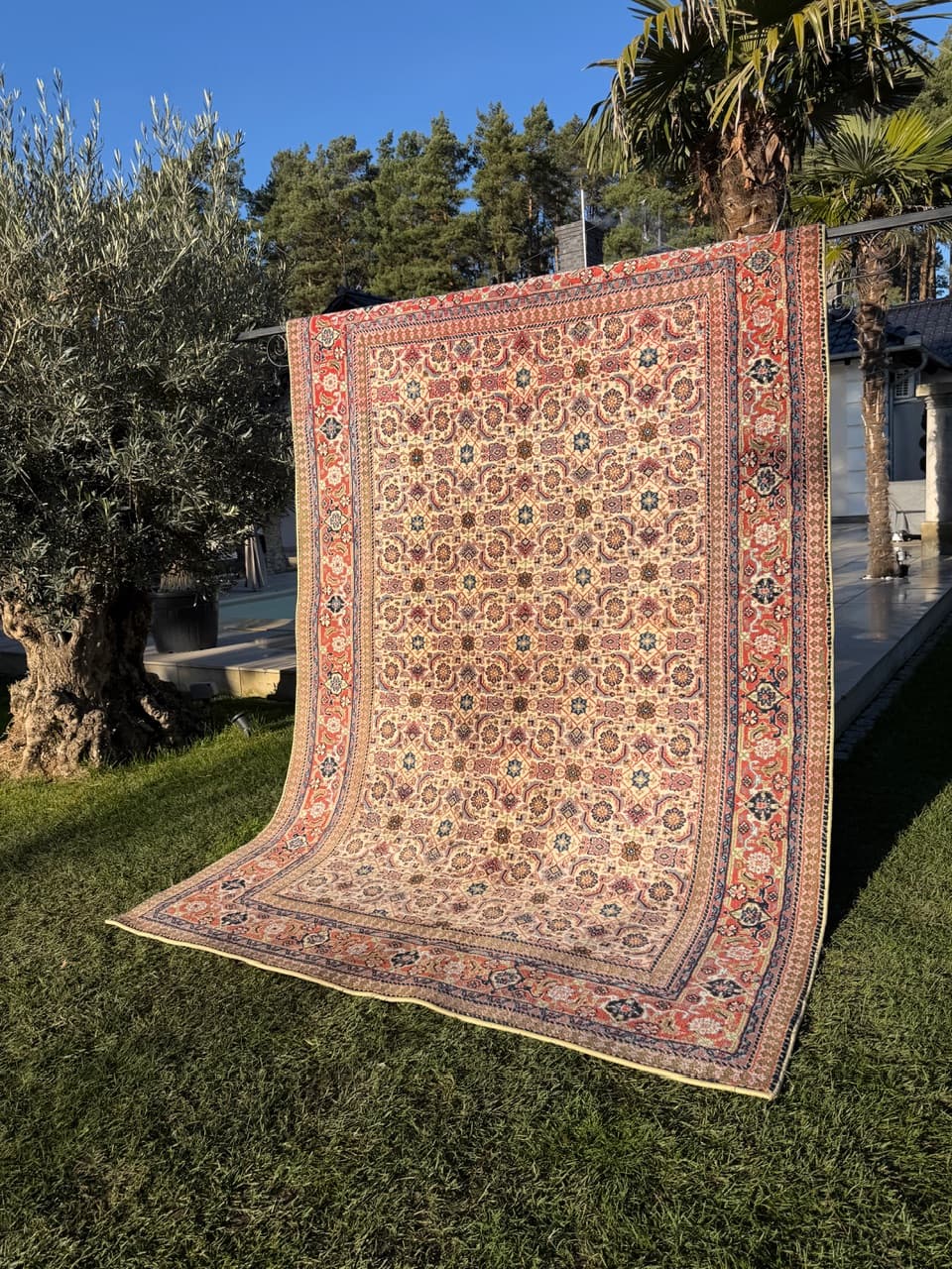 Dywan Indo Mir Herati, beżowy, wełna, Indie - 170667