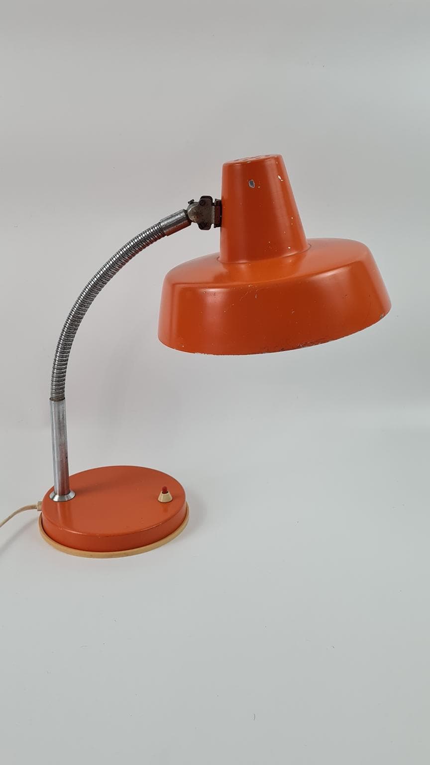 Lampa biurkowa, pomarańczowy, metal, Węgry, lata 70. - 170739