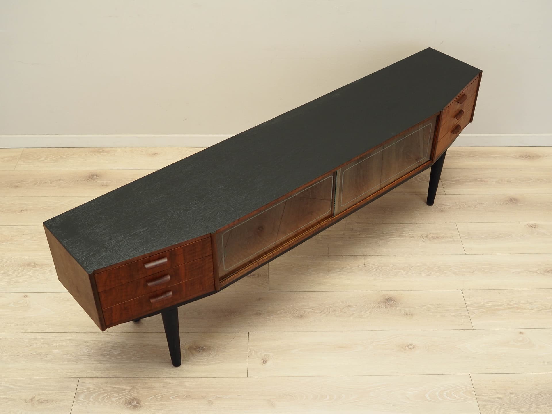 Lowboard, light walnut wood, Denmark, 1960s. - 170789
