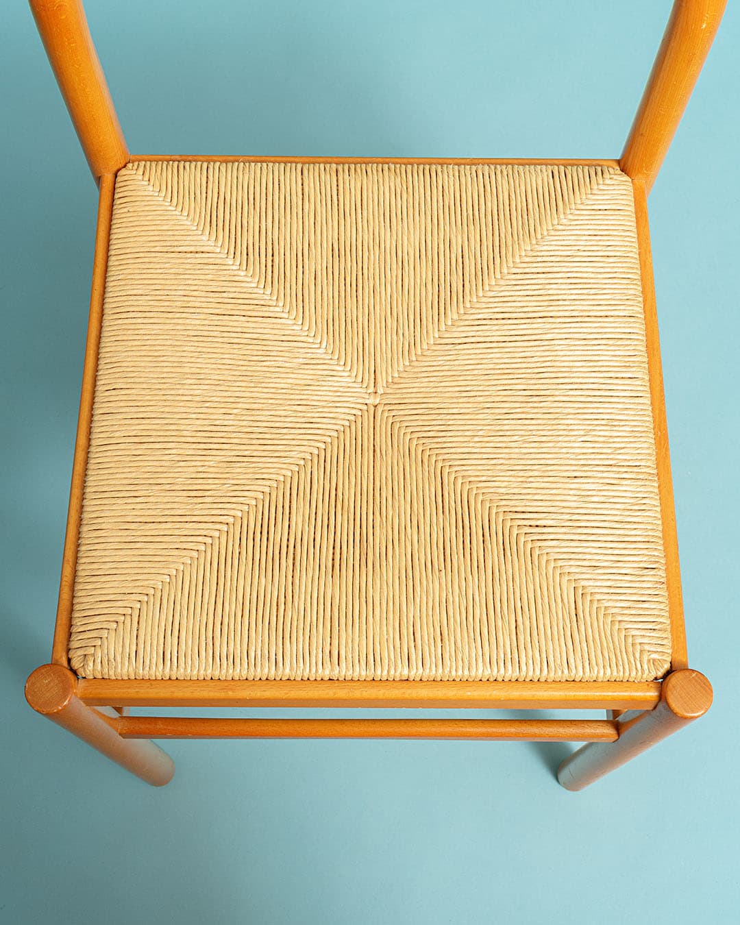 Set of Dining Chairs, beige, beech, cord, Denmark, 1980s. - 170949