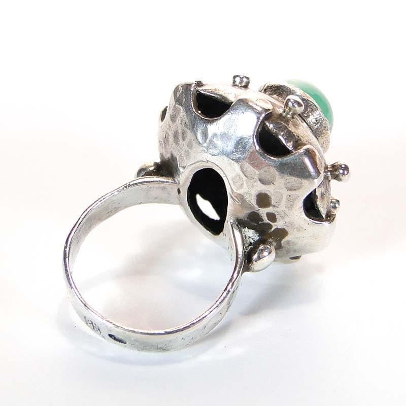 Pierścień modernistyczny, srebro, Polska, lata 60. - 171069