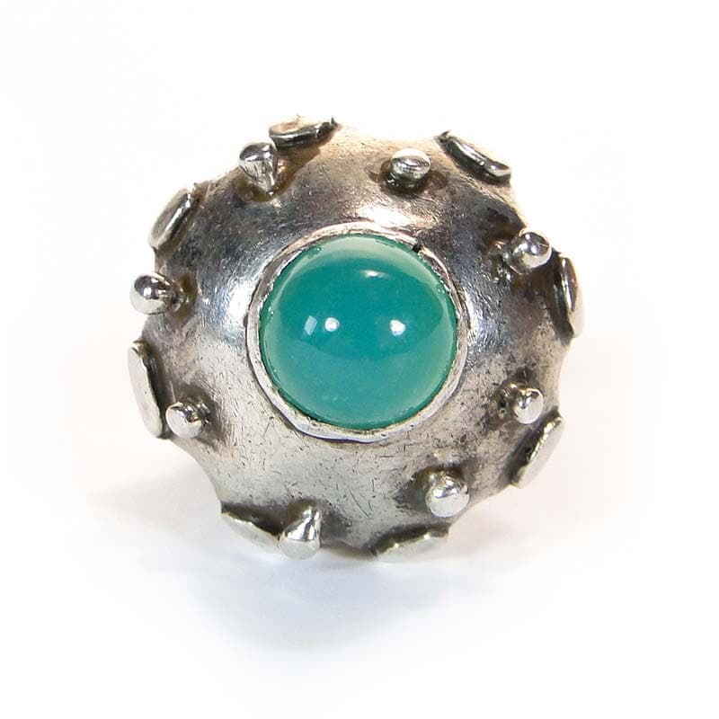 Pierścień modernistyczny, srebro, Polska, lata 60. - 171067