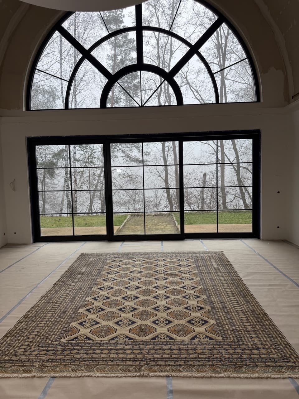 Dywan Buchara, Art déco, beżowy, wełna, Pakistan - 171312