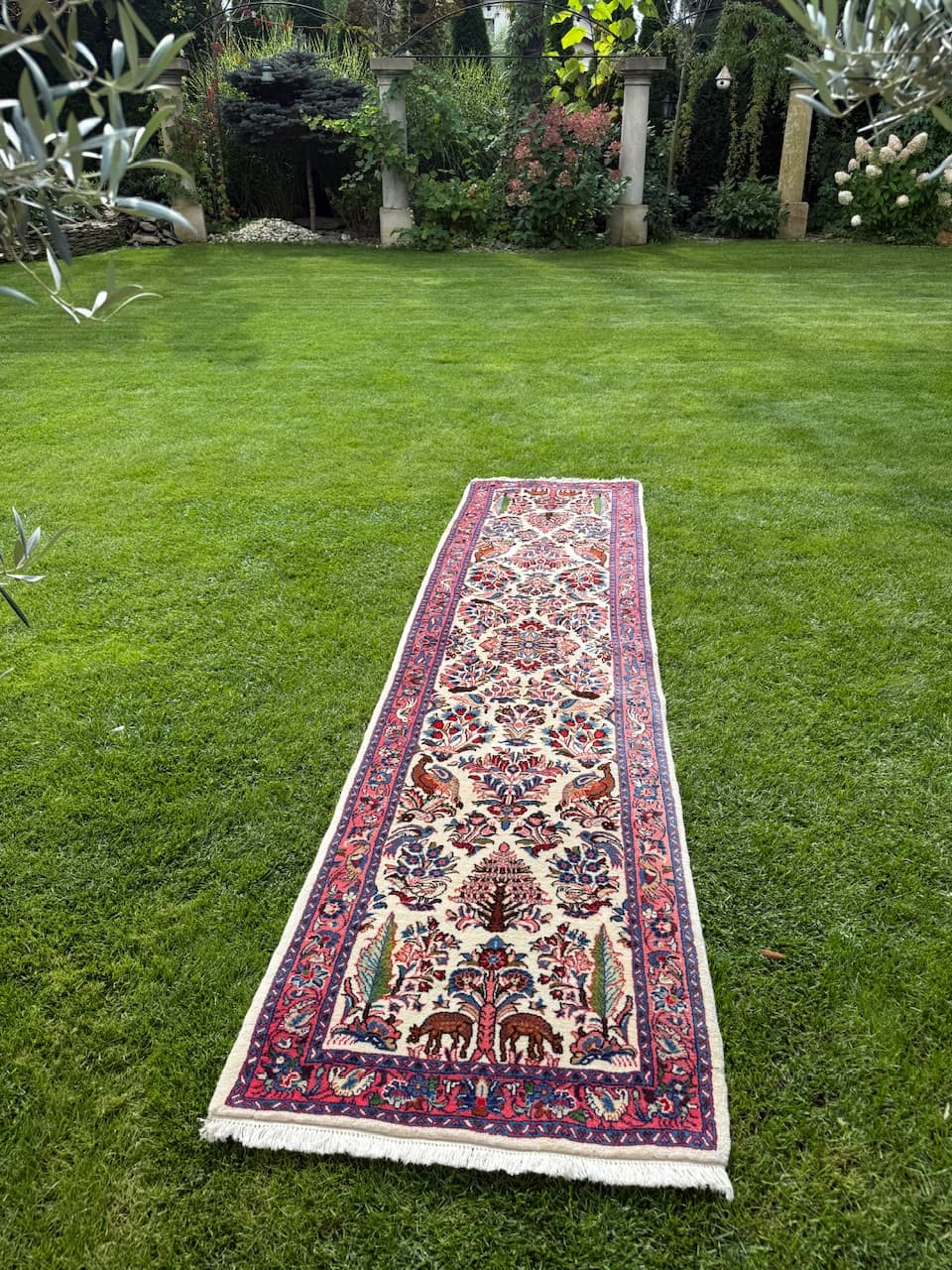 Runner Goum, ivory white wool, Iran - 171404