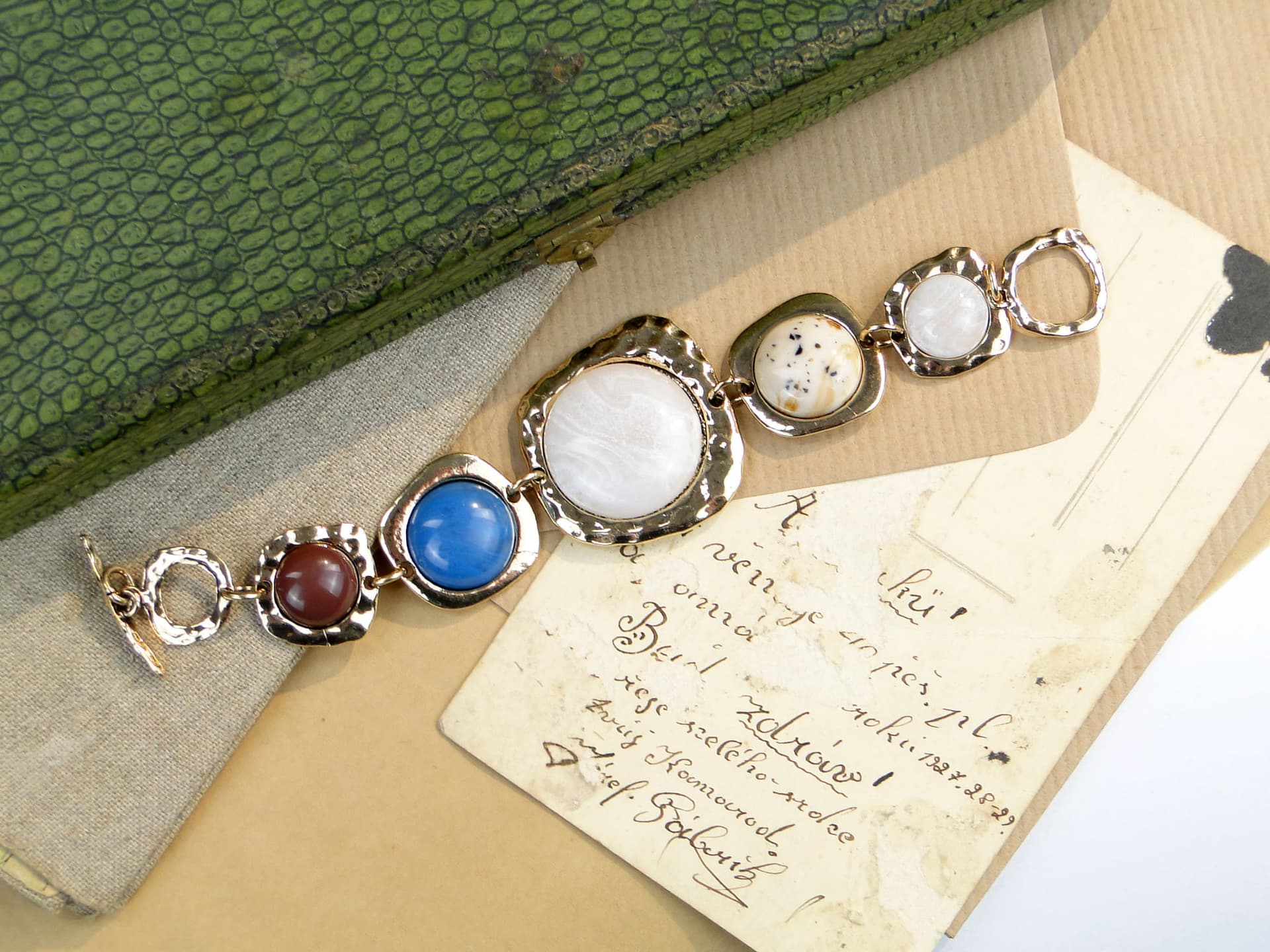 Bransoletka złota, mosiądz, lata 90. - 171594