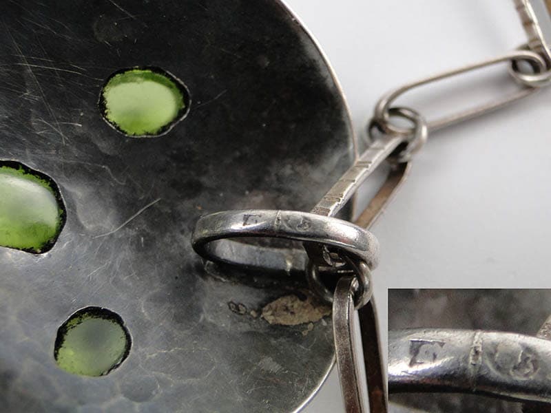 Naszyjnik modernistyczny, srebro, Polska, lata 60. - 171780