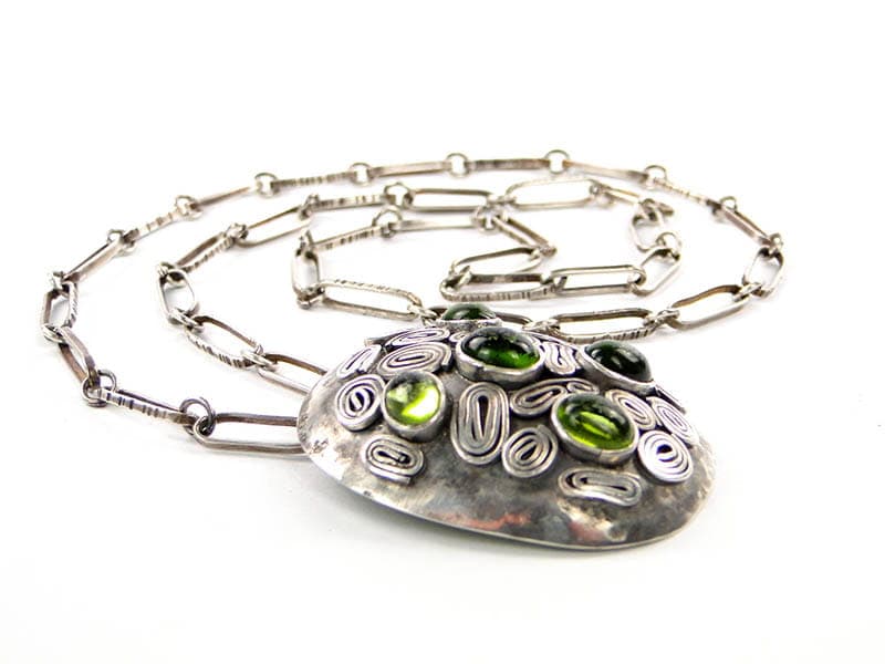 Naszyjnik modernistyczny, srebro, Polska, lata 60. - 171781