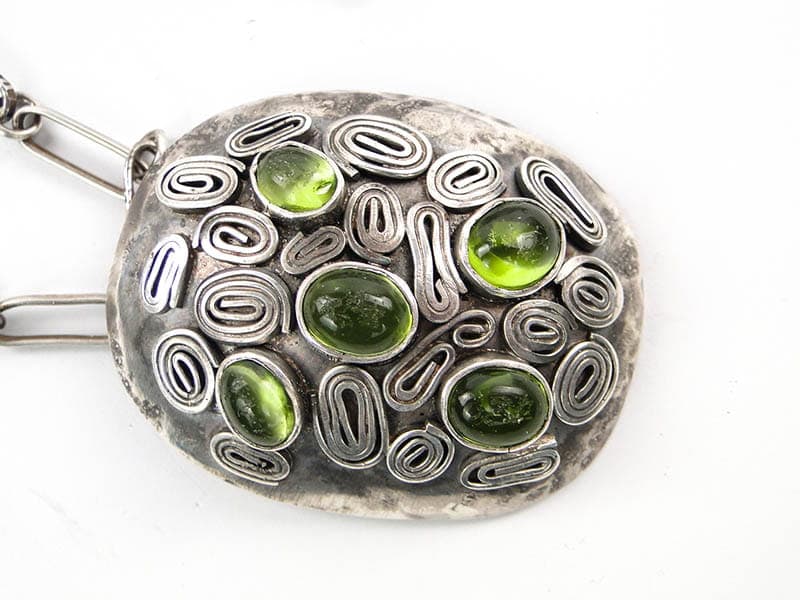 Naszyjnik modernistyczny, srebro, Polska, lata 60. - 171787