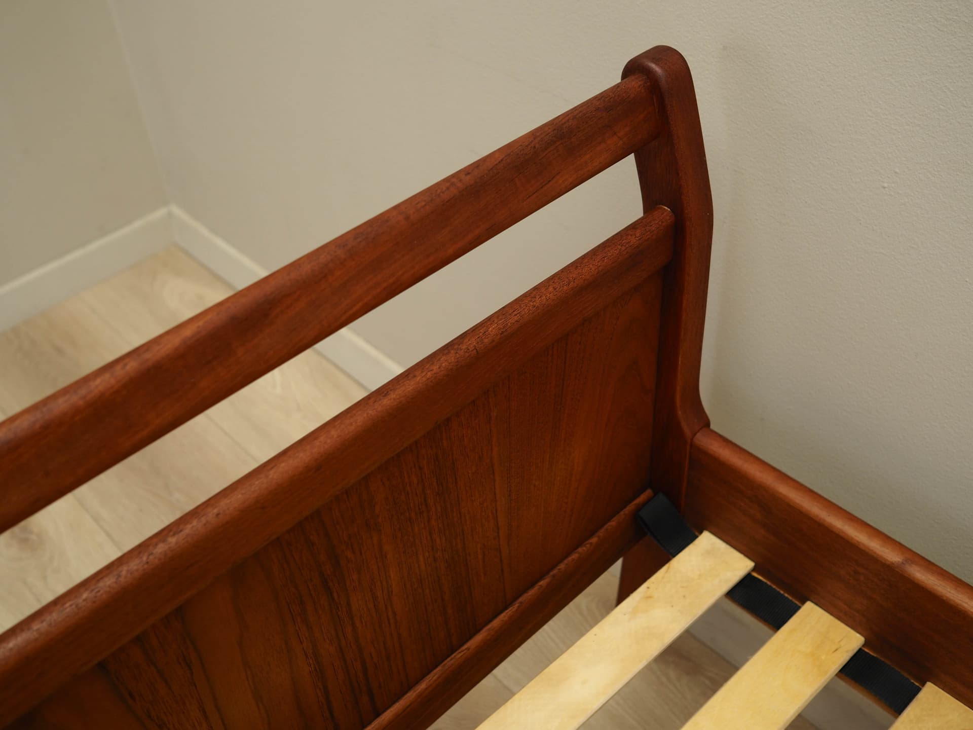 Łóżko, brązowy, teak, Dania, lata 70. - 171840