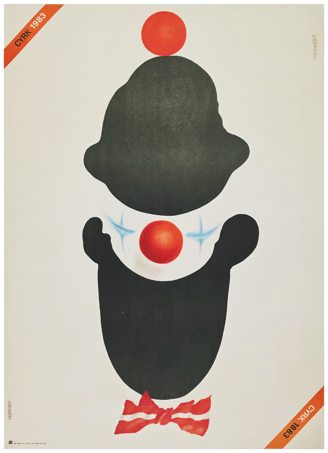 Cyrk 1883-1983 (Oryginalny plakat cyrkowy), aut. M. Urbaniec, 1983