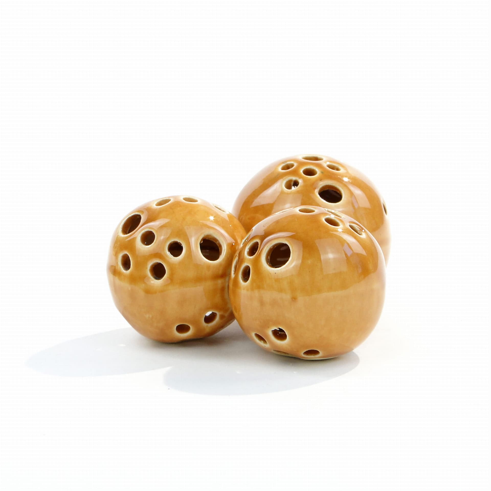 Ikebana Meteoryt, brązowy jasny, ceramika, Polska, lata 60.