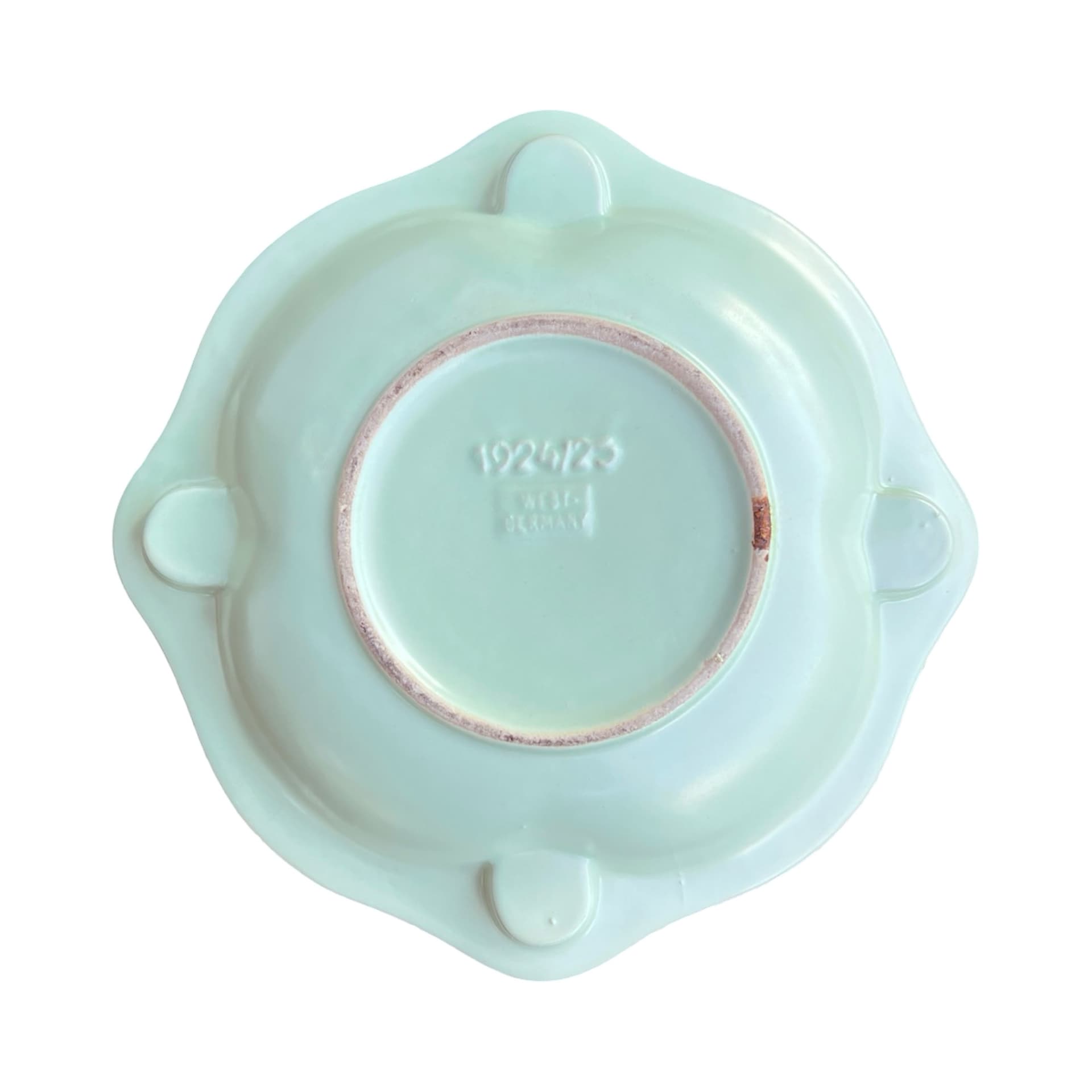 Talerz adwentowy / świecznik ceramiczny, Jasba, Niemcy lata 60. | miętowo-zielony - 172026