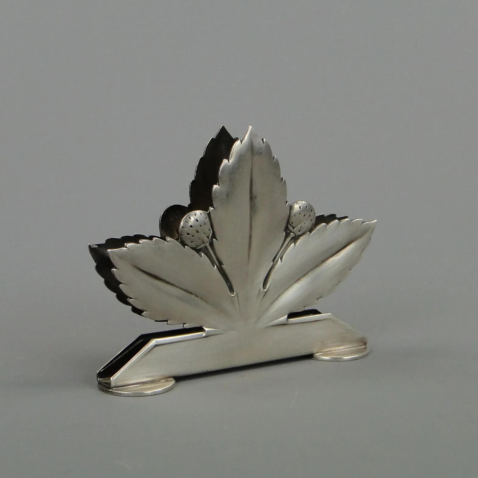 Napkin Holder Art Deco, silver, Wellner, Germany, 1930s - 11451