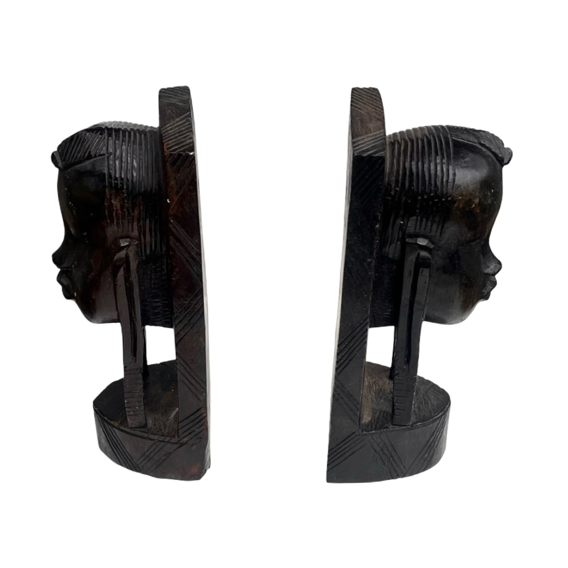 Podpórki pod książki – Kenia, heban, lata 70. Handmade - 172119