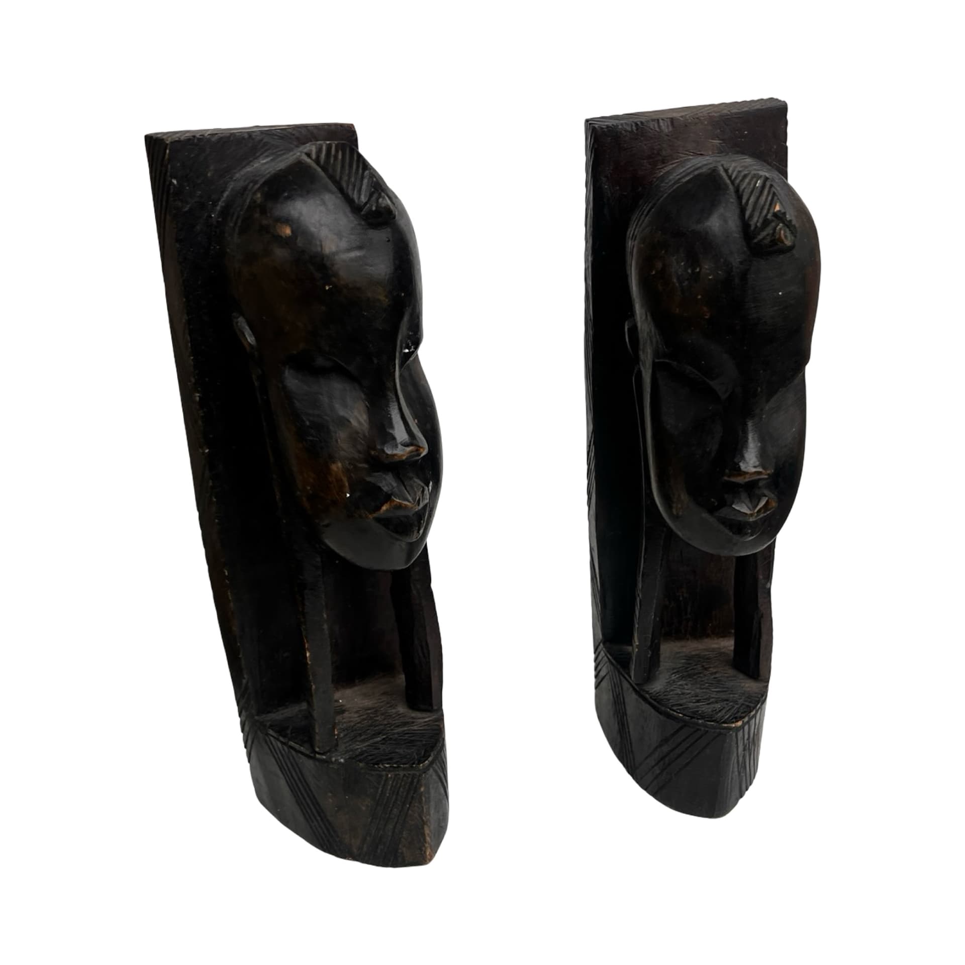 Podpórki pod książki – Kenia, heban, lata 70. Handmade - 172116